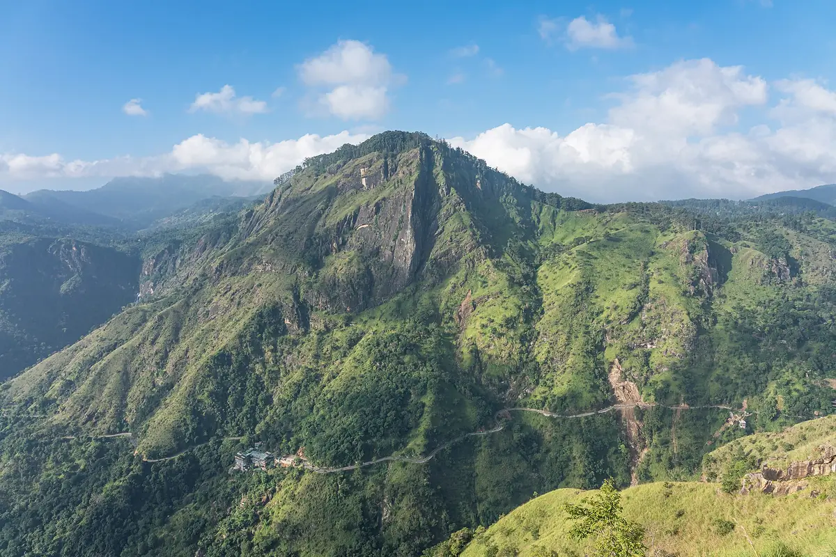 The green ridges of the Ella hills seen from Little Adam's Peak